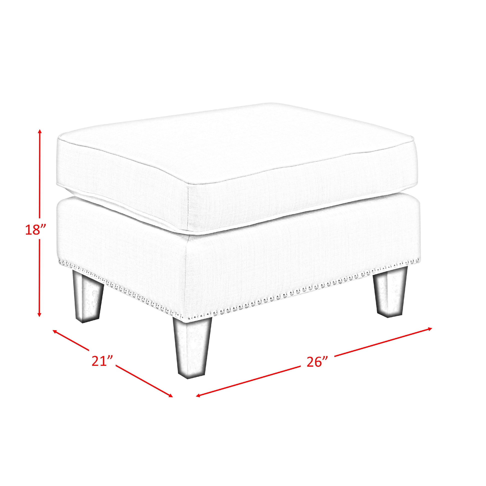  Elements International Erica UER636000CA Ottoman IMAGE 7