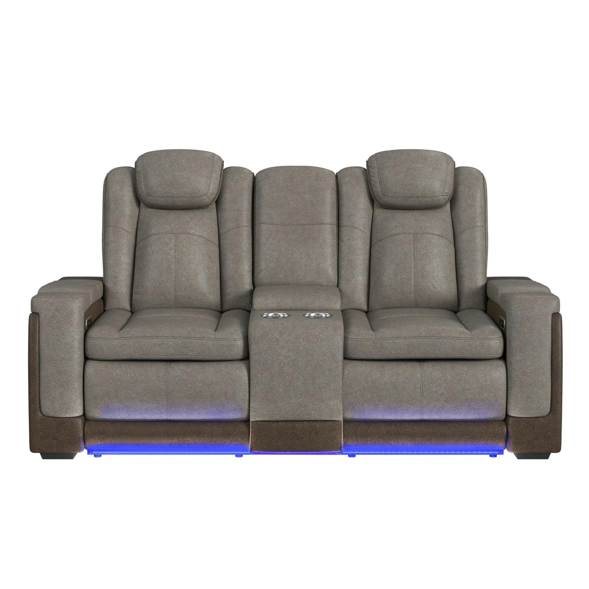  Elements International Lantana U-13660-10560-285PP Power Motion Loveseat IMAGE 4