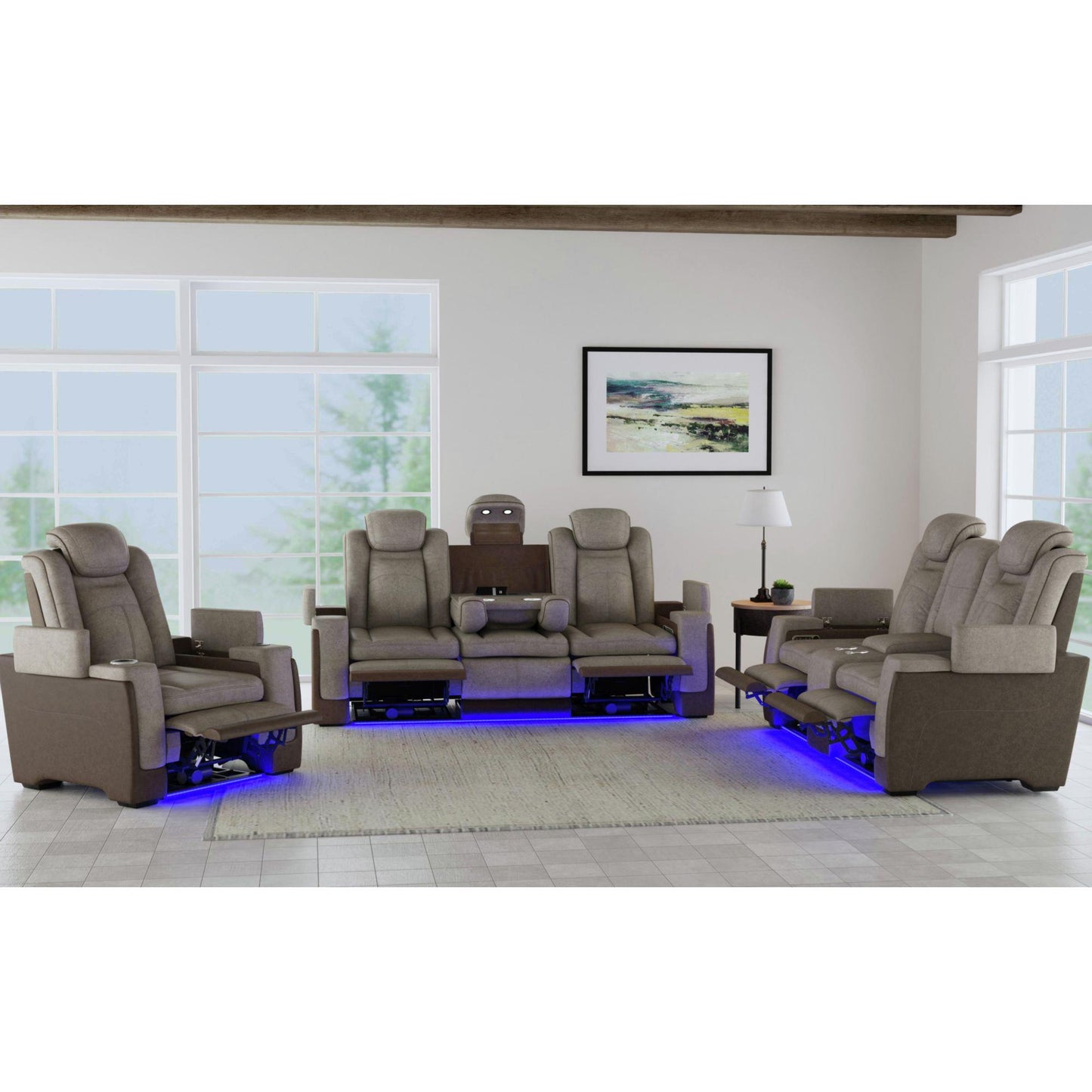  Elements International Lantana U-13660-10560-285PP Power Motion Loveseat IMAGE 7