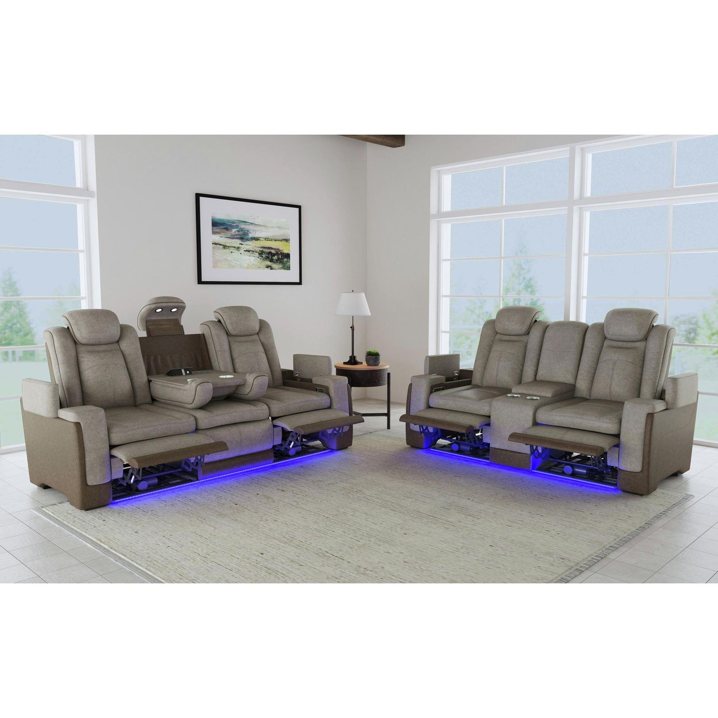  Elements International Lantana U-13660-10560-285PP Power Motion Loveseat IMAGE 9