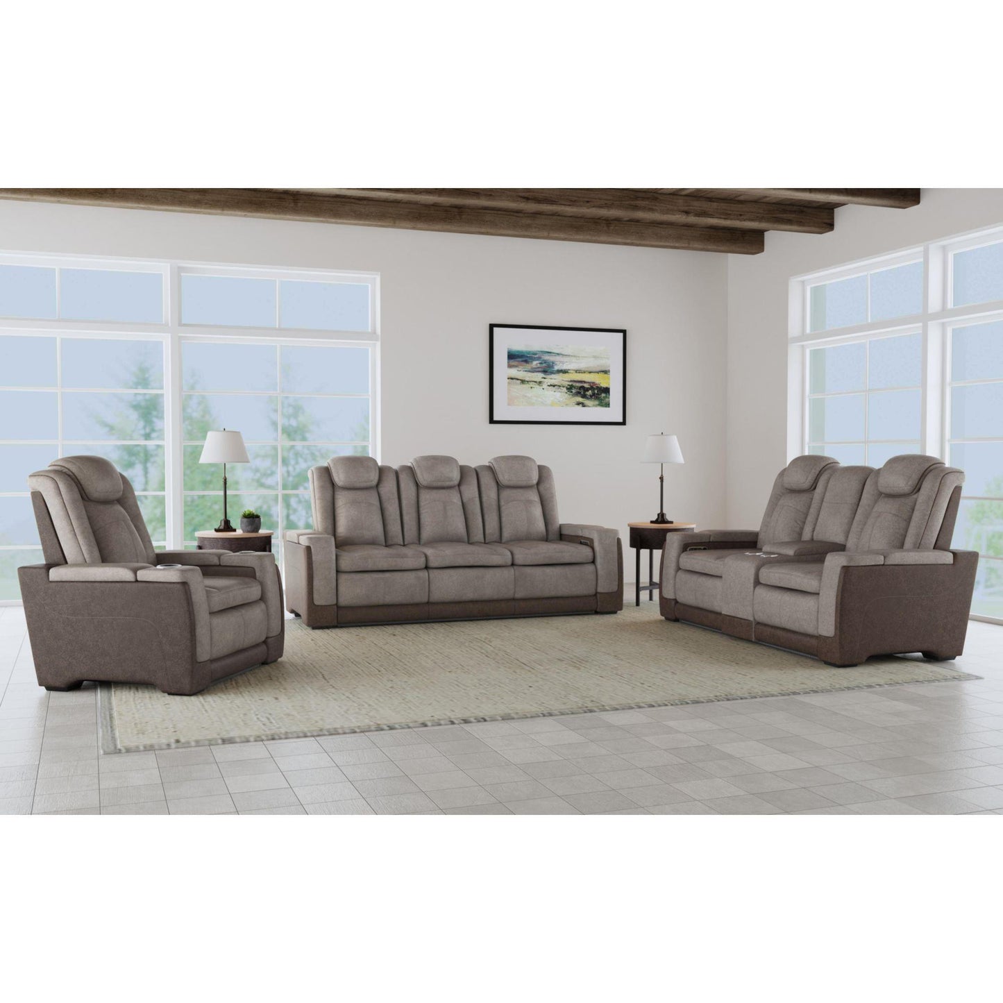  Elements International Lantana U-13660-10560-105PP Power Motion Recliner IMAGE 6