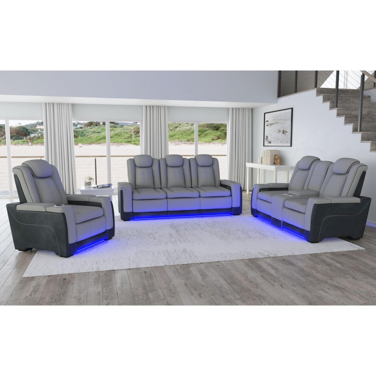  Elements International Lantana U-13660-10562-308PP Power Motion Sofa IMAGE 4