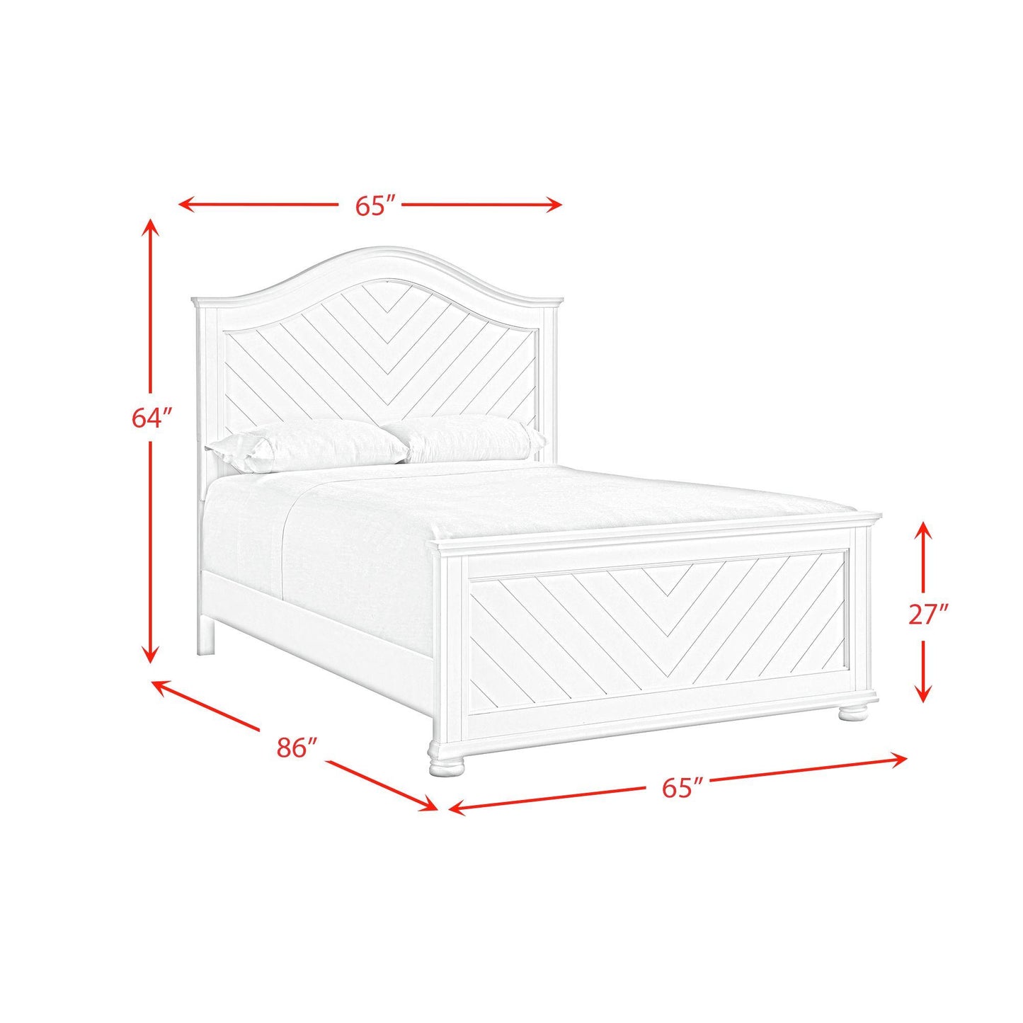  Elements International Kona B-9340-7-QB Queen Panel Bed IMAGE 8