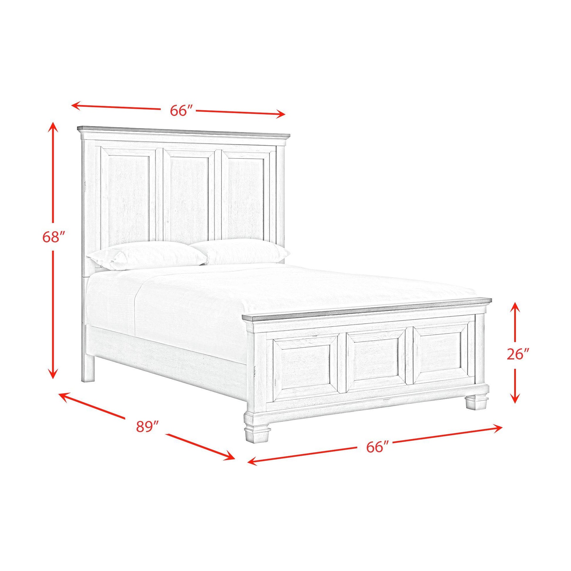  Elements International Farmington B-9890-7-QB Queen Panel Bed IMAGE 9