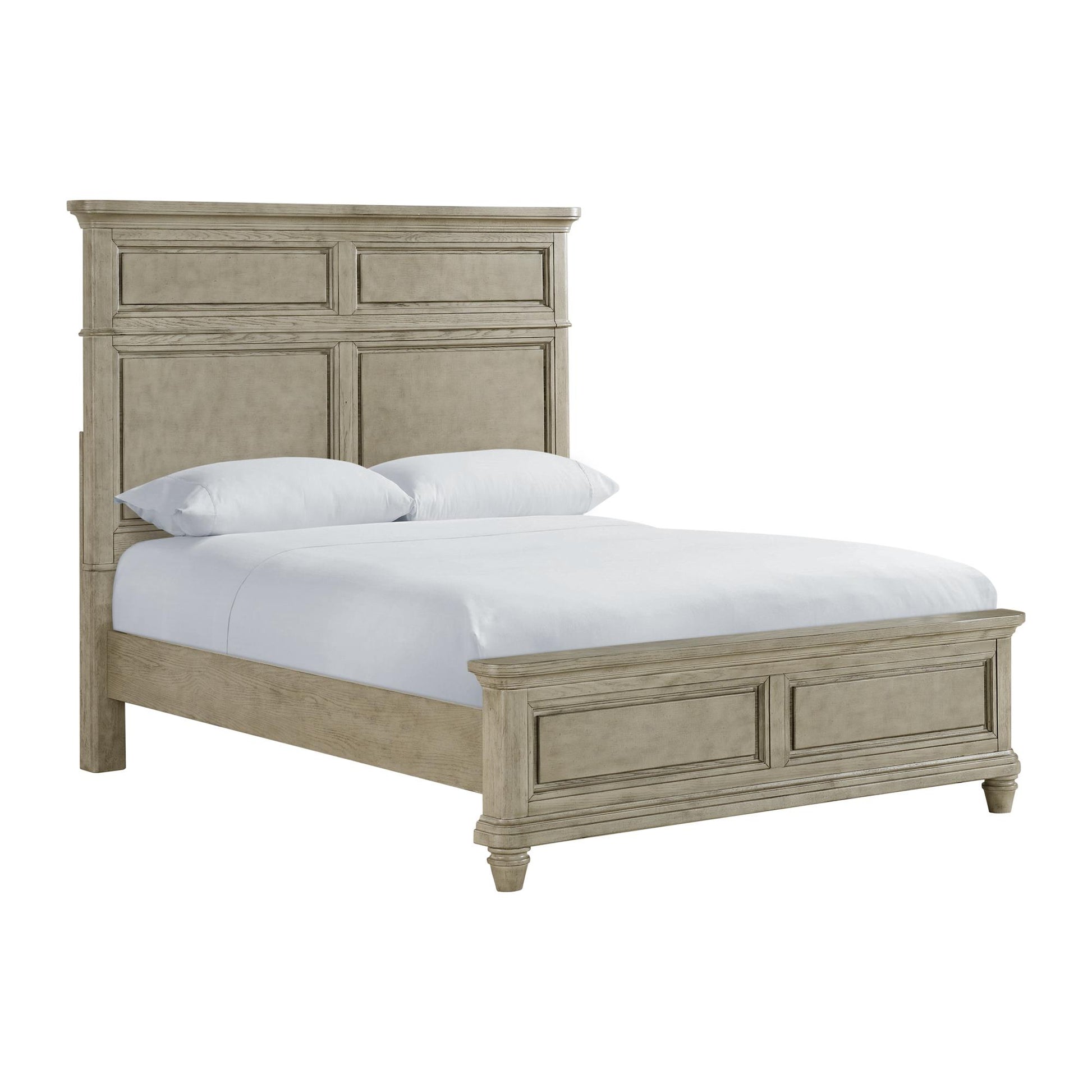  Elements International Whit-Ash B-11360-3-QB Queen Panel Bed IMAGE 1