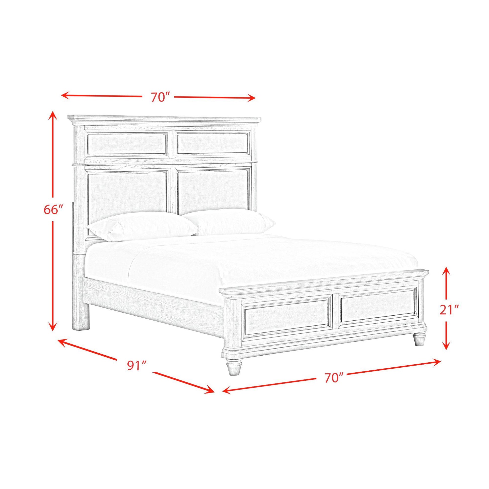  Elements International Whit-Ash B-11360-3-QB Queen Panel Bed IMAGE 9