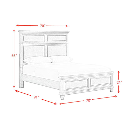  Elements International Whit-Ash B-11360-3-QB Queen Panel Bed IMAGE 9