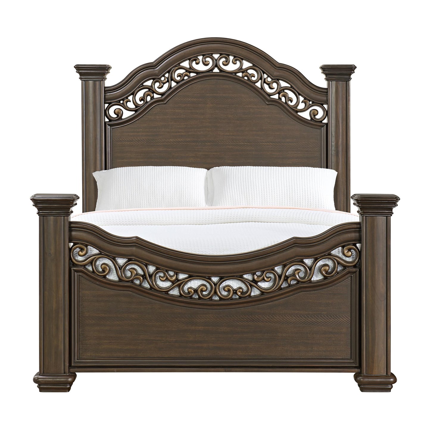  Elements International Brunswick B-13070-5-QB Queen Panel Bed IMAGE 2