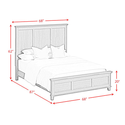 Elements International Canterbury B-13030-3-QB Queen Panel Bed IMAGE 7