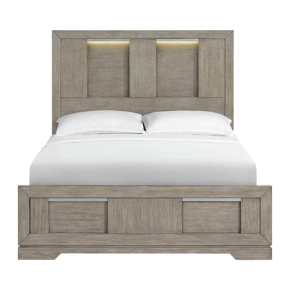  Elements International Kelis B-9770-3-QBL Queen Panel Bed IMAGE 2
