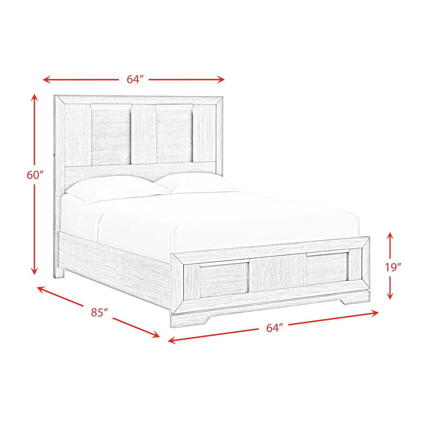  Elements International Kelis B-9770-3-QBL Queen Panel Bed IMAGE 9