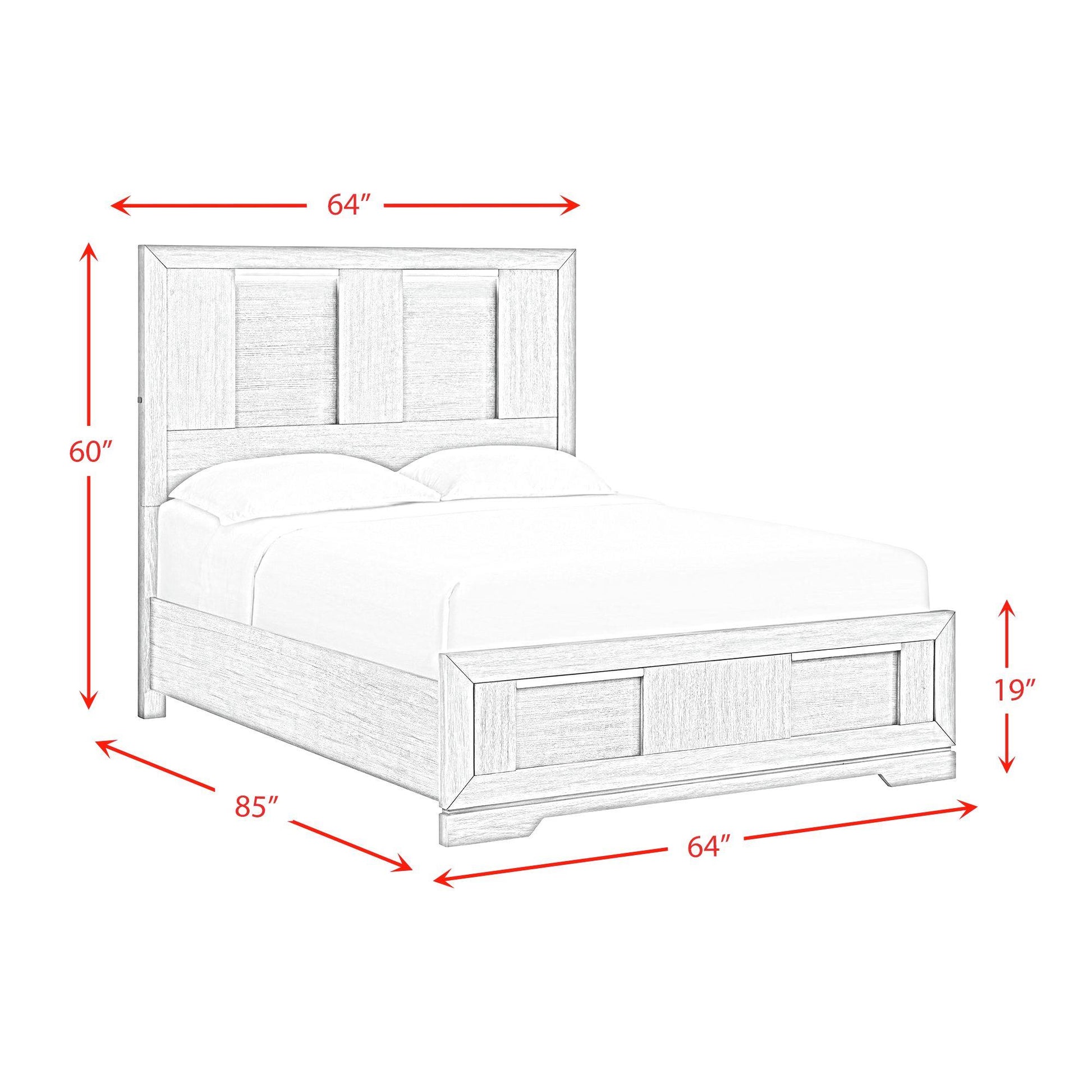  Elements International Kelis B-9770-3-QBL Queen Panel Bed IMAGE 9