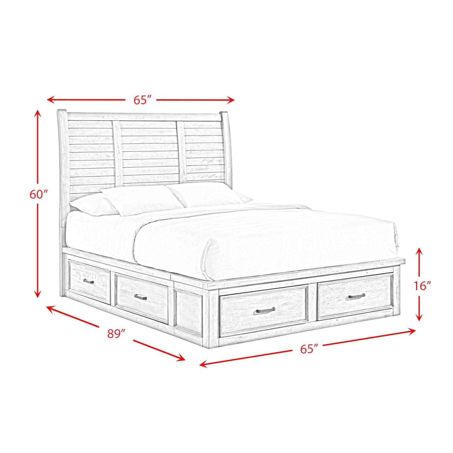  Elements International Sullivan SV300QB Queen Storage Bed IMAGE 11