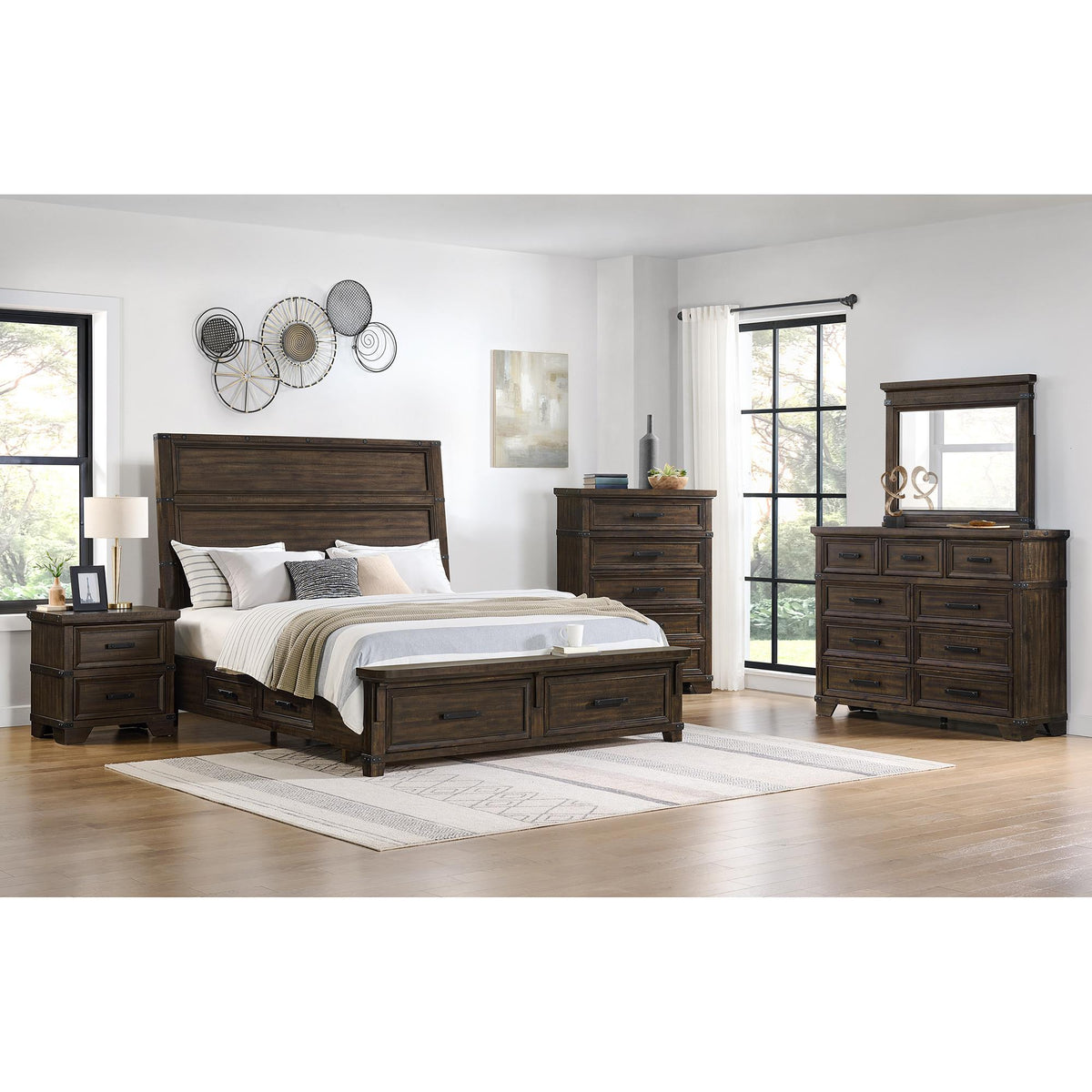  Elements International Colorado City B-13010-8-QSB Queen Storage Bed IMAGE 3