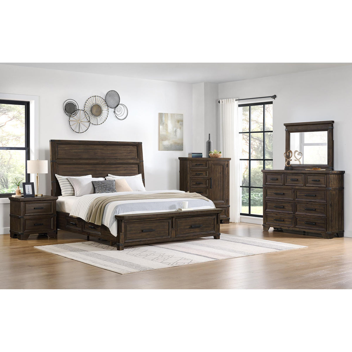  Elements International Colorado City B-13010-8-QSB Queen Storage Bed IMAGE 4