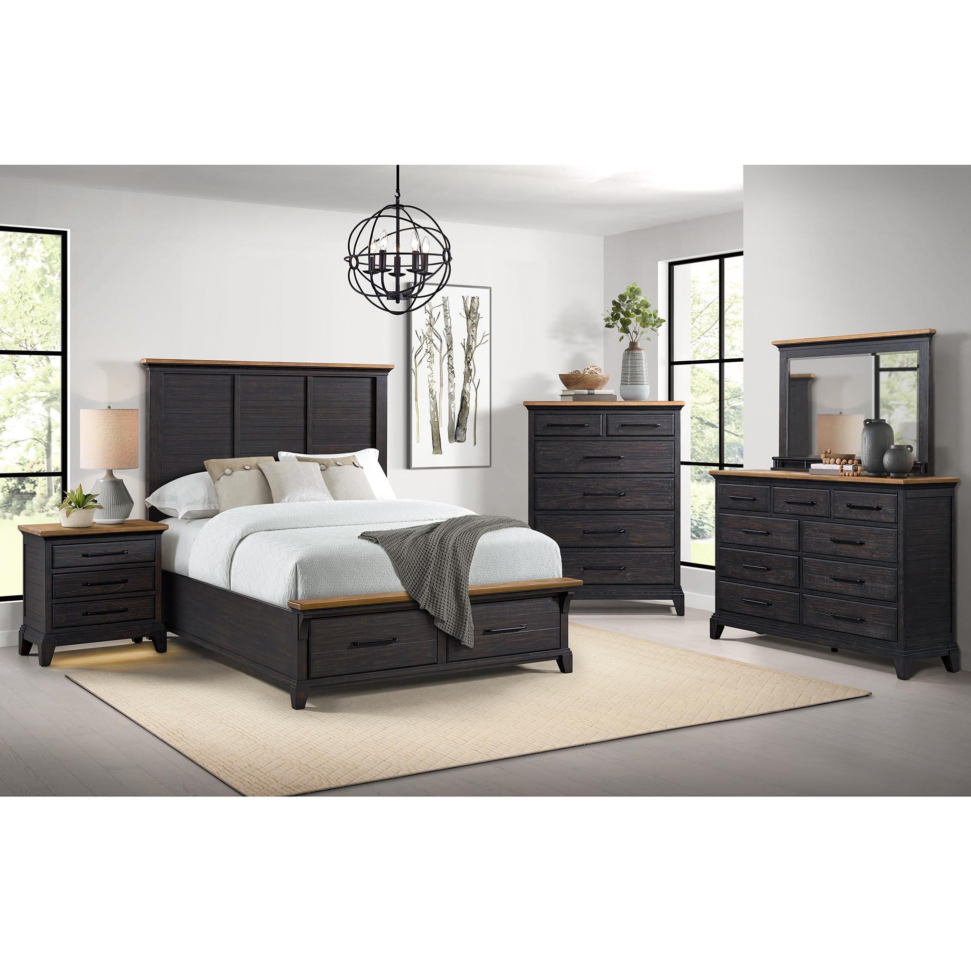  Elements International Montrose B-16670-5-QSB Queen Storage Bed IMAGE 3