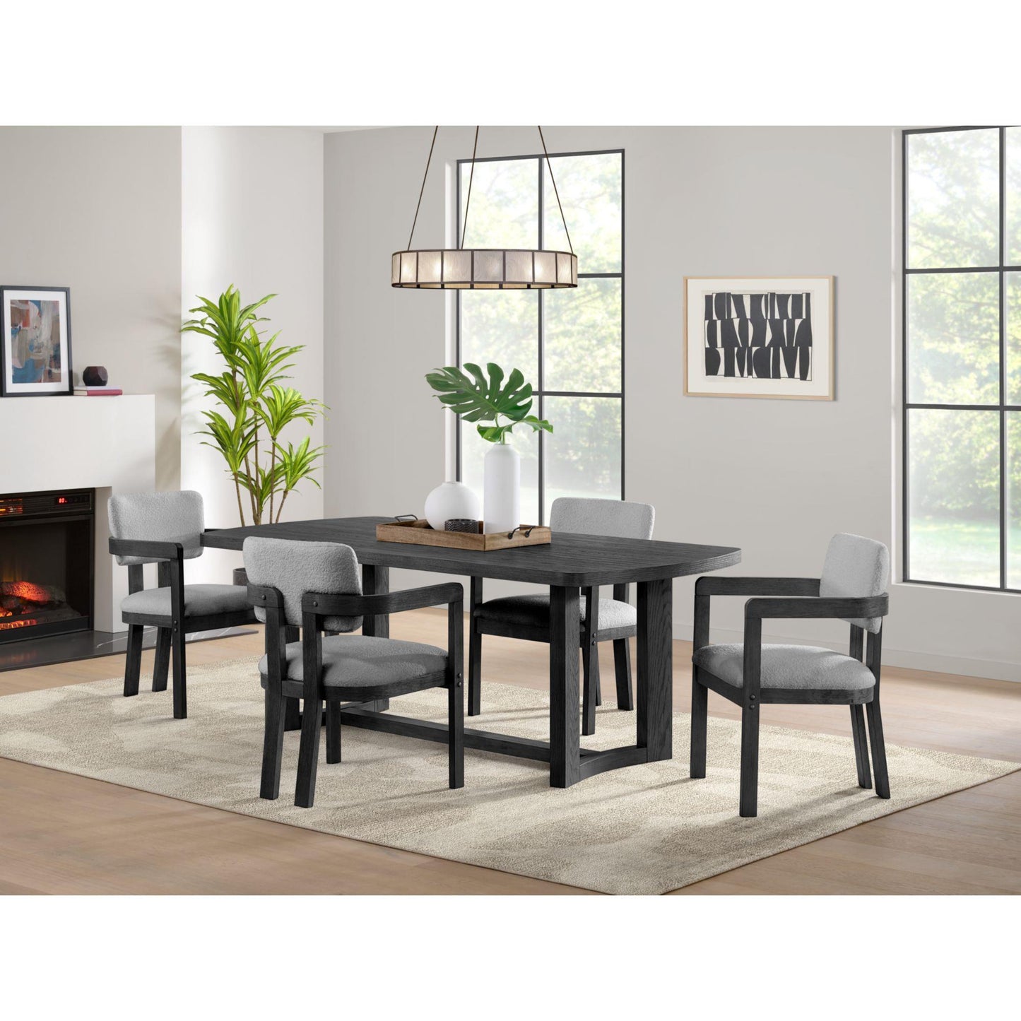  Elements International Portland D-1710-8-DT2 Rectangular Dining Table IMAGE 5