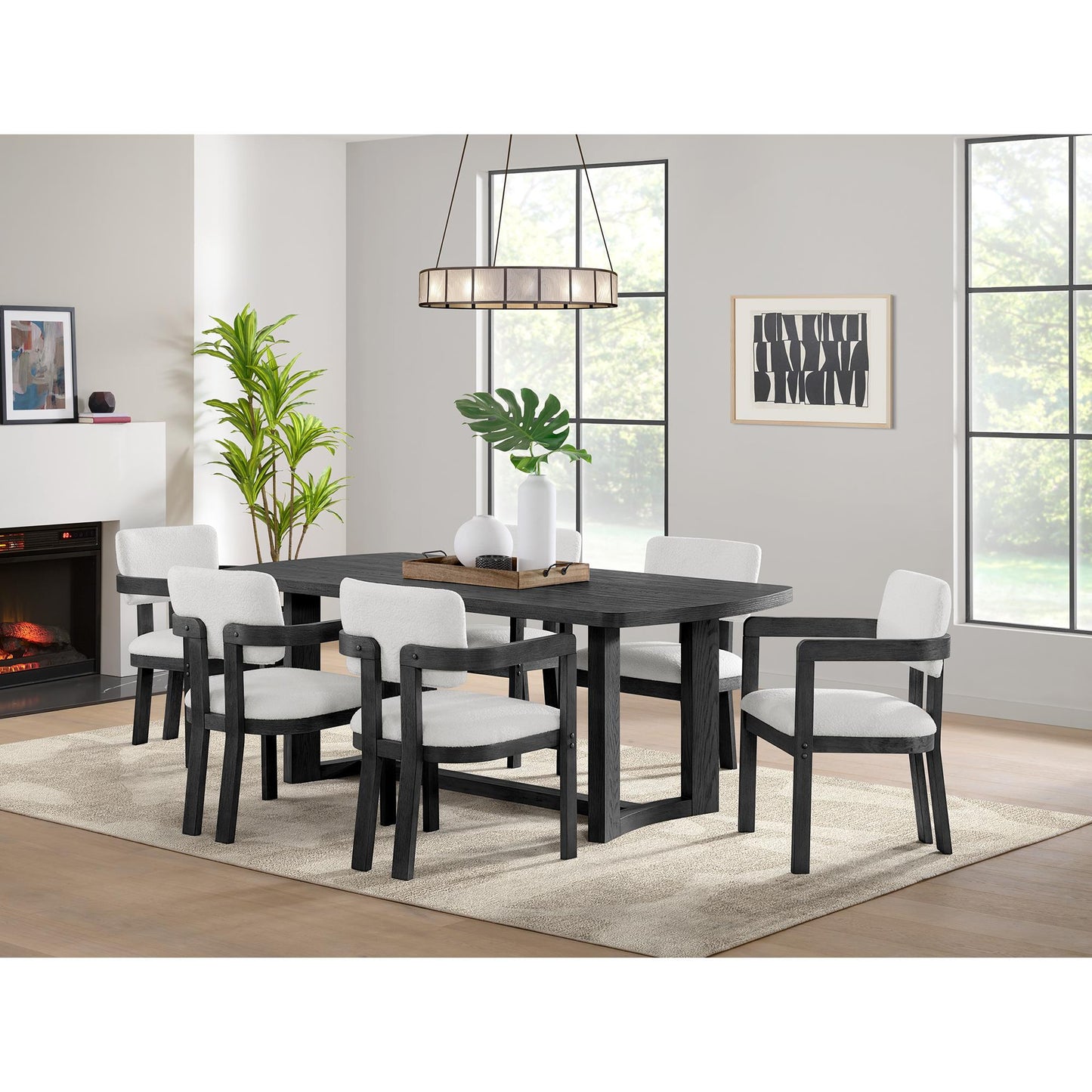  Elements International Portland D-1710-8-DT2 Rectangular Dining Table IMAGE 7