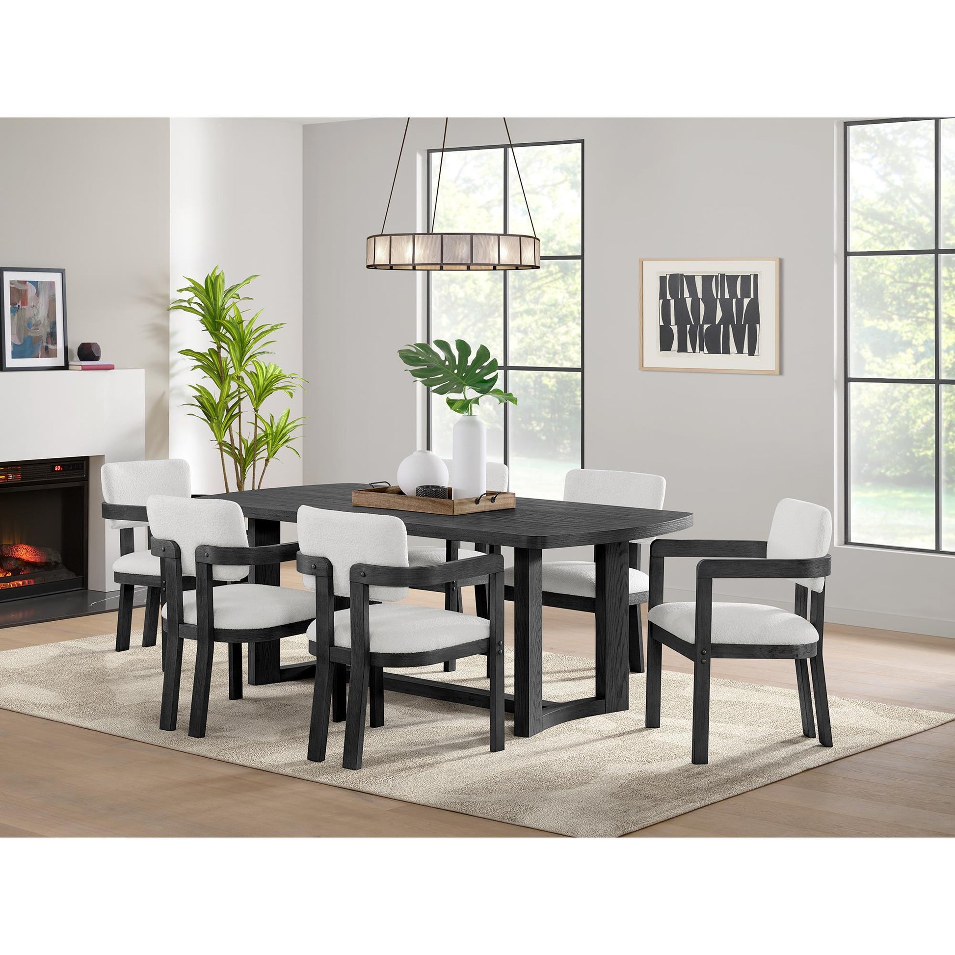 Elements International Portland D-1710-8-DT2 Rectangular Dining Table IMAGE 7