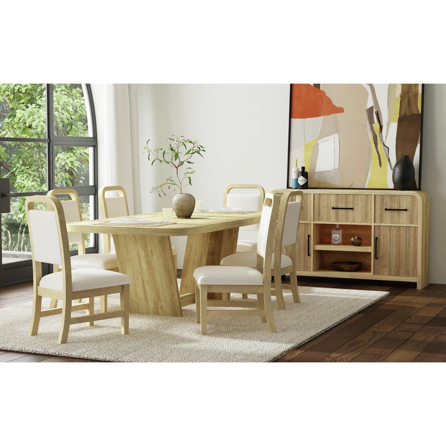  Elements International Ridgemont D-14440-6-DT Rectangular Dining Table IMAGE 4