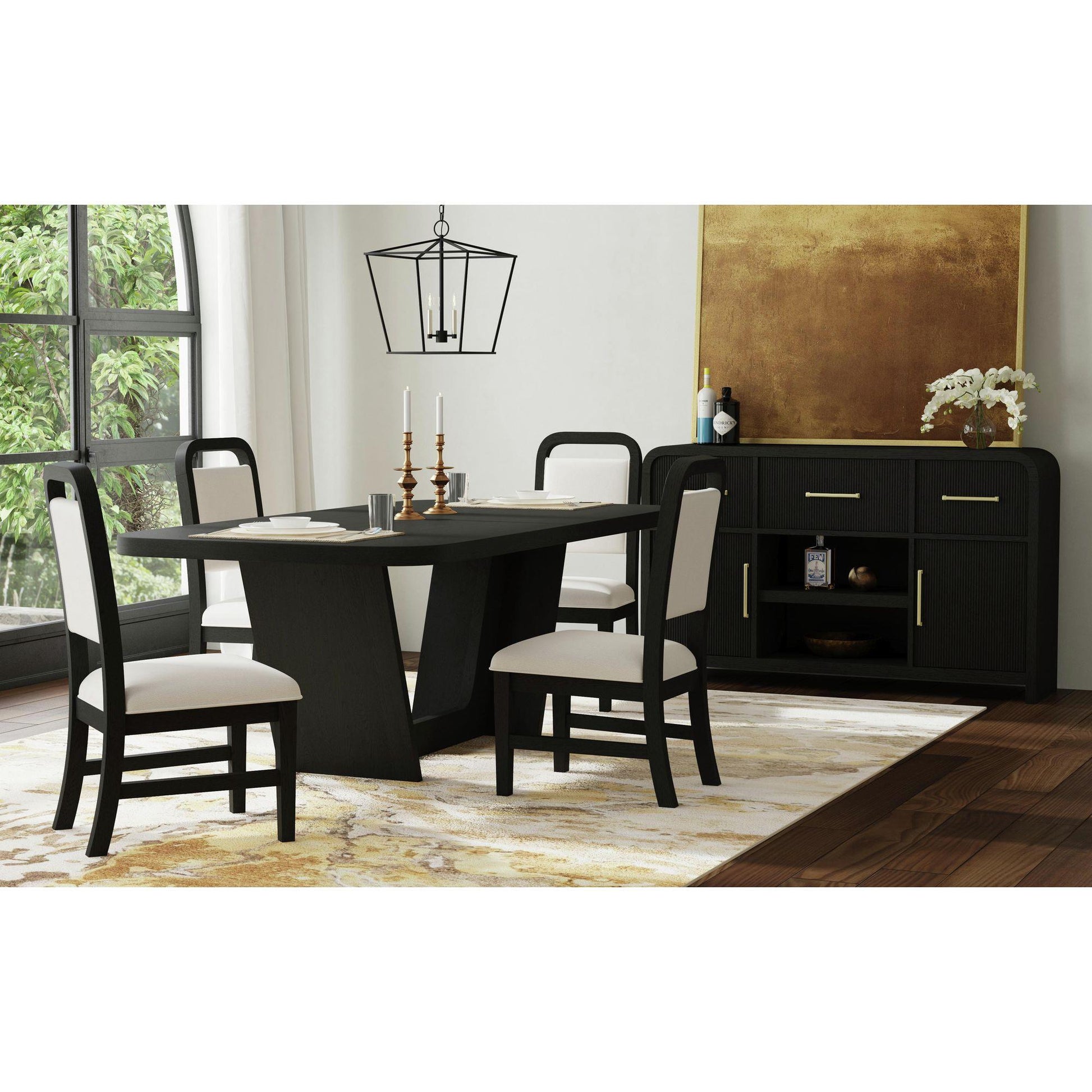 Elements International Ridgemont D-14440-8W-DT Rectangular Dining Table IMAGE 4