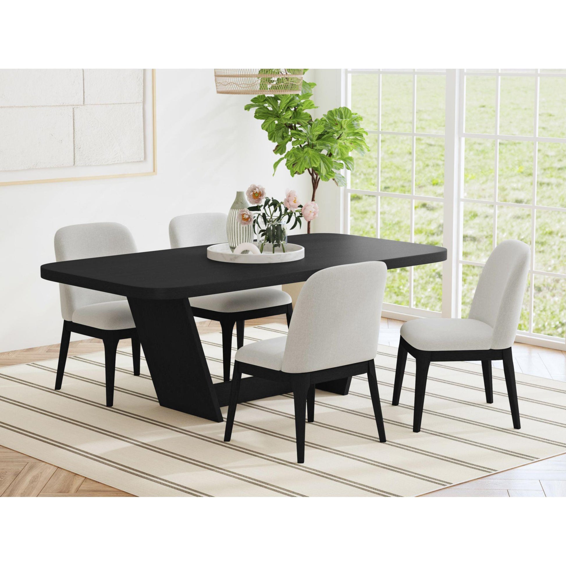  Elements International Ridgemont D-14440-8W-DT Rectangular Dining Table IMAGE 6