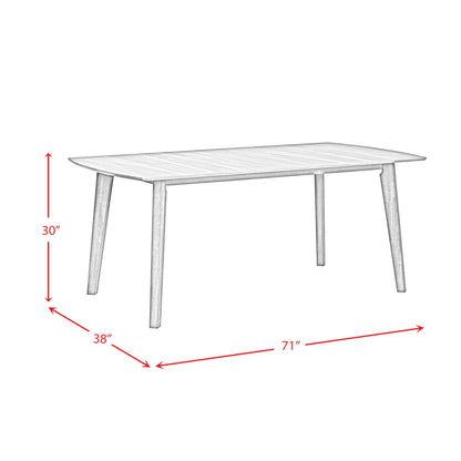  Elements International Santa Barbara D-16550-5-DT1 Rectangular Dining Table IMAGE 11