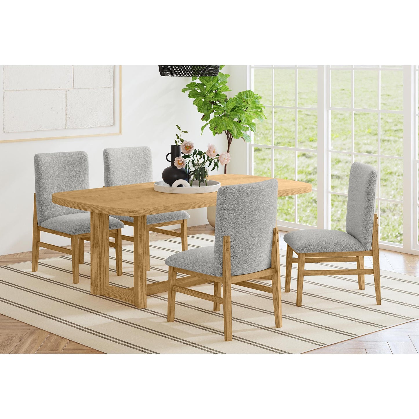  Elements International Portland D-1710-5-DT2 Rectangular Dining Table IMAGE 3