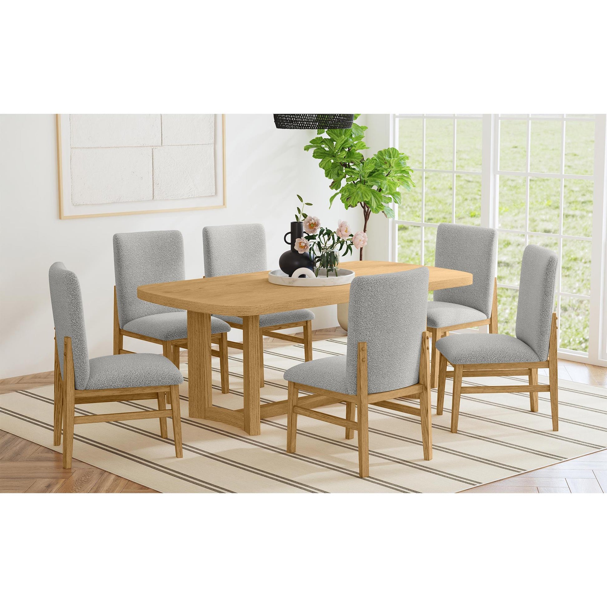  Elements International Portland D-1710-5-DT2 Rectangular Dining Table IMAGE 4