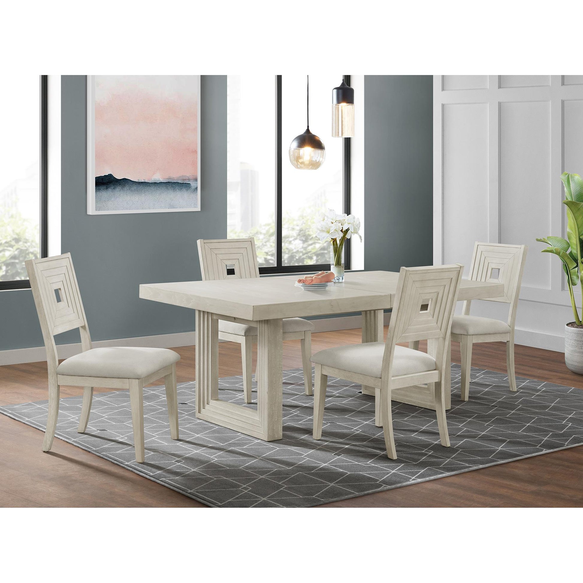  Elements International Avalanche D-11600-7-DT Rectangular Dining Table IMAGE 4