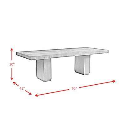  Elements International Donovan DDV100DT Rectangular Standard Height Dining Table IMAGE 9