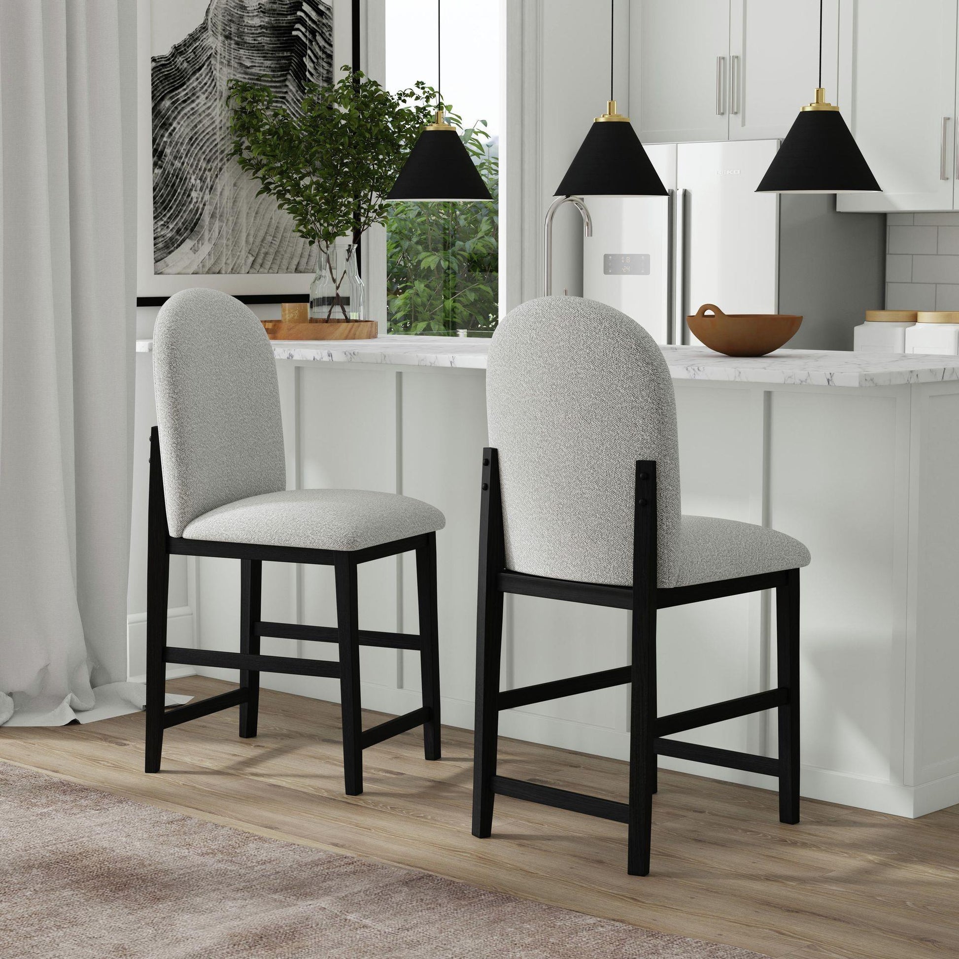  Elements International Portland D-1710-8-BST2 Round Back Barstool IMAGE 4