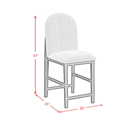  Elements International Portland D-1710-8-BST2 Round Back Barstool IMAGE 9