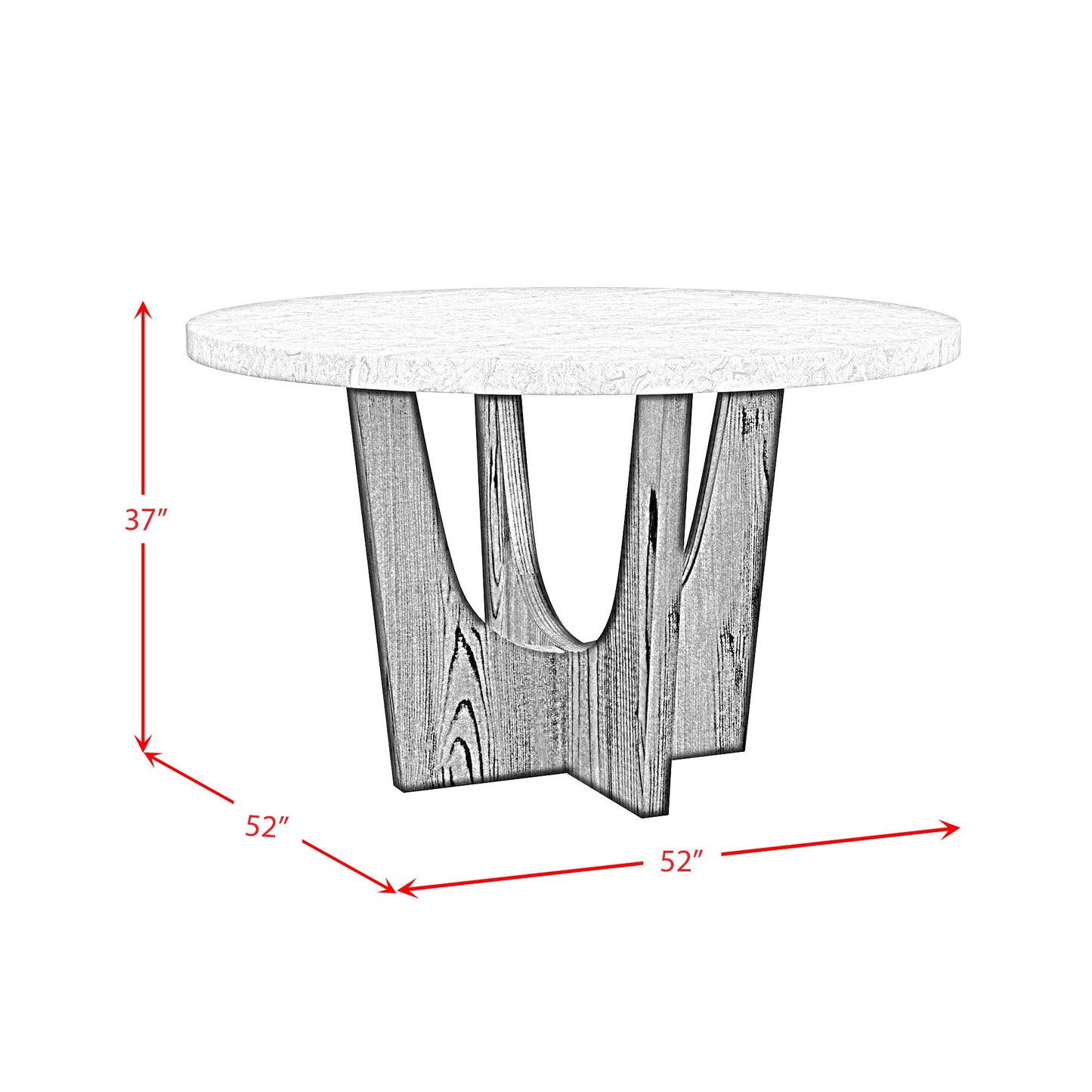  Elements International Oregon D-17380-8-CT2 Round Counter Table IMAGE 8
