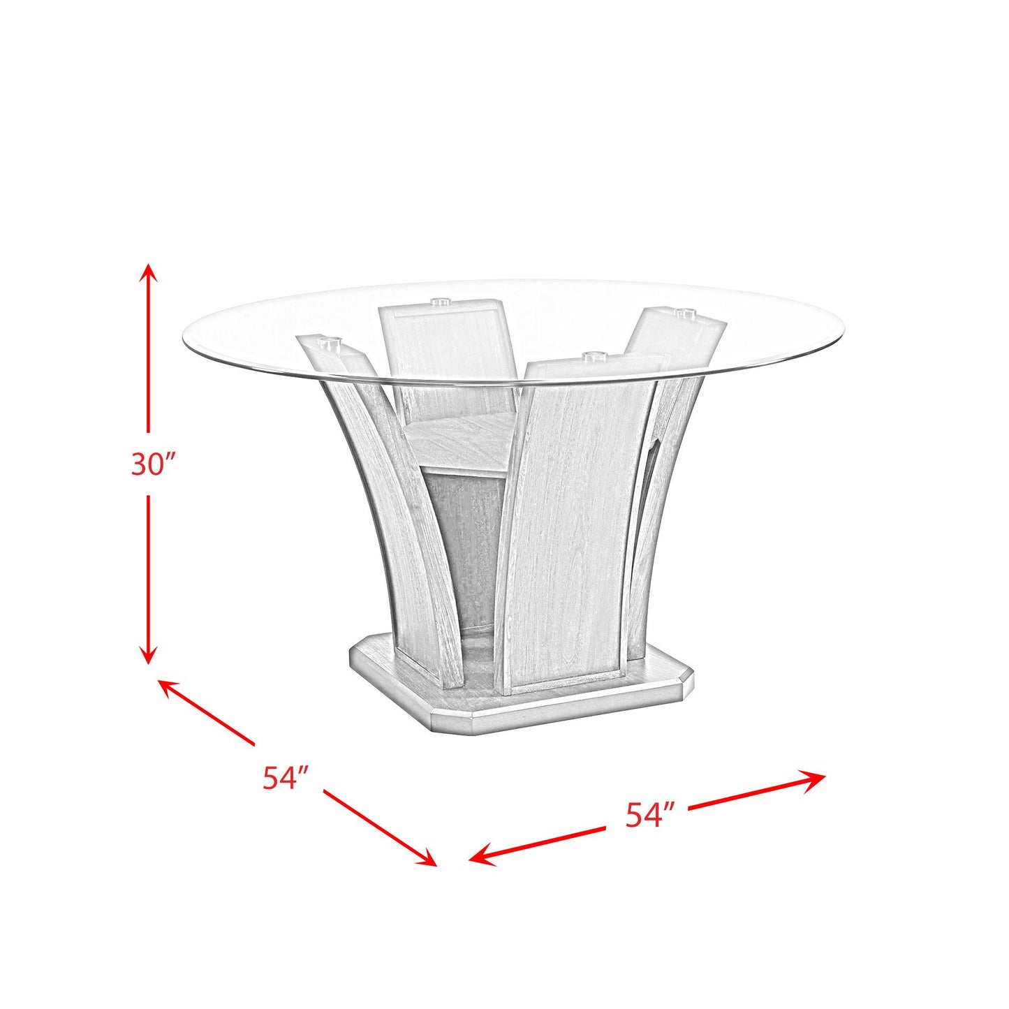  Elements International Dapper DPR300RDTTB Round Dining Table IMAGE 9