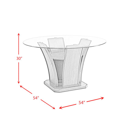  Elements International Dapper DPR300RDTTB Round Dining Table IMAGE 9