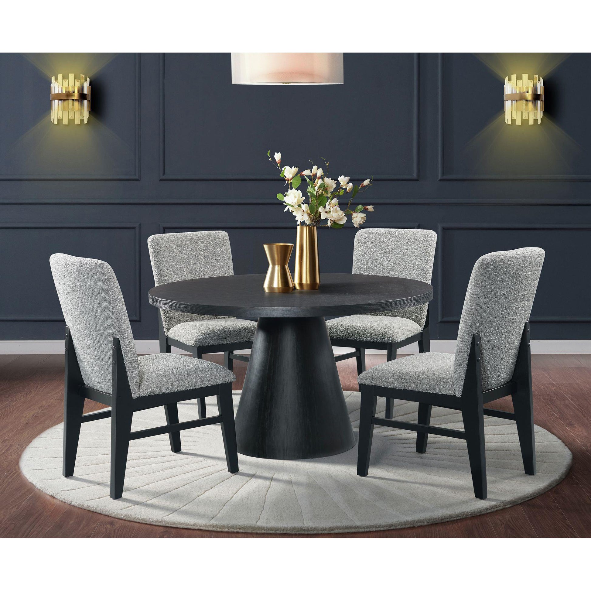  Elements International Portland D-1710-8-DT Round Dining Table IMAGE 2