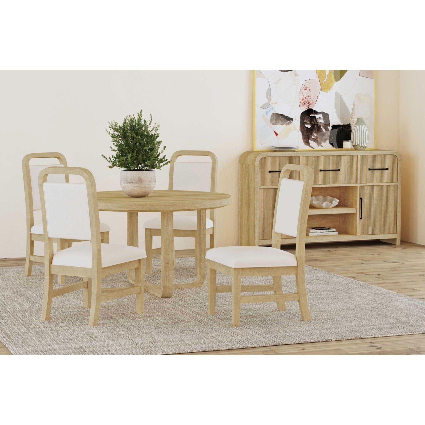  Elements International Ridgemont D-14440-6-RDT Round Dining Table IMAGE 4