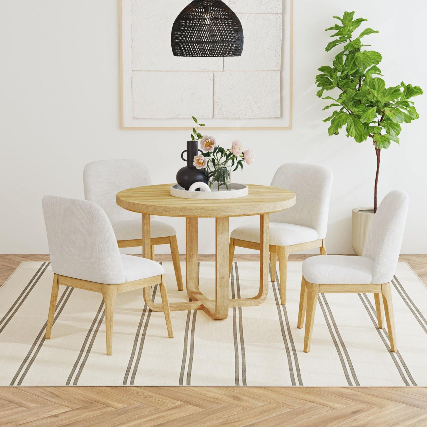  Elements International Ridgemont D-14440-6-RDT Round Dining Table IMAGE 5