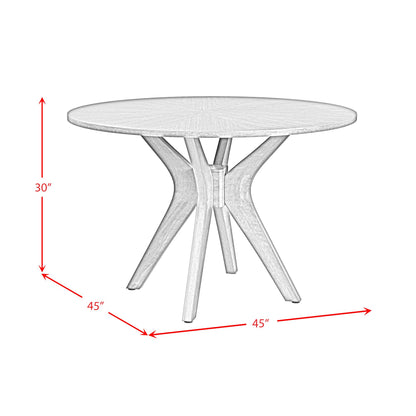 Elements International Santa Barbara D-16550-5-RDT Round Dining Table IMAGE 12