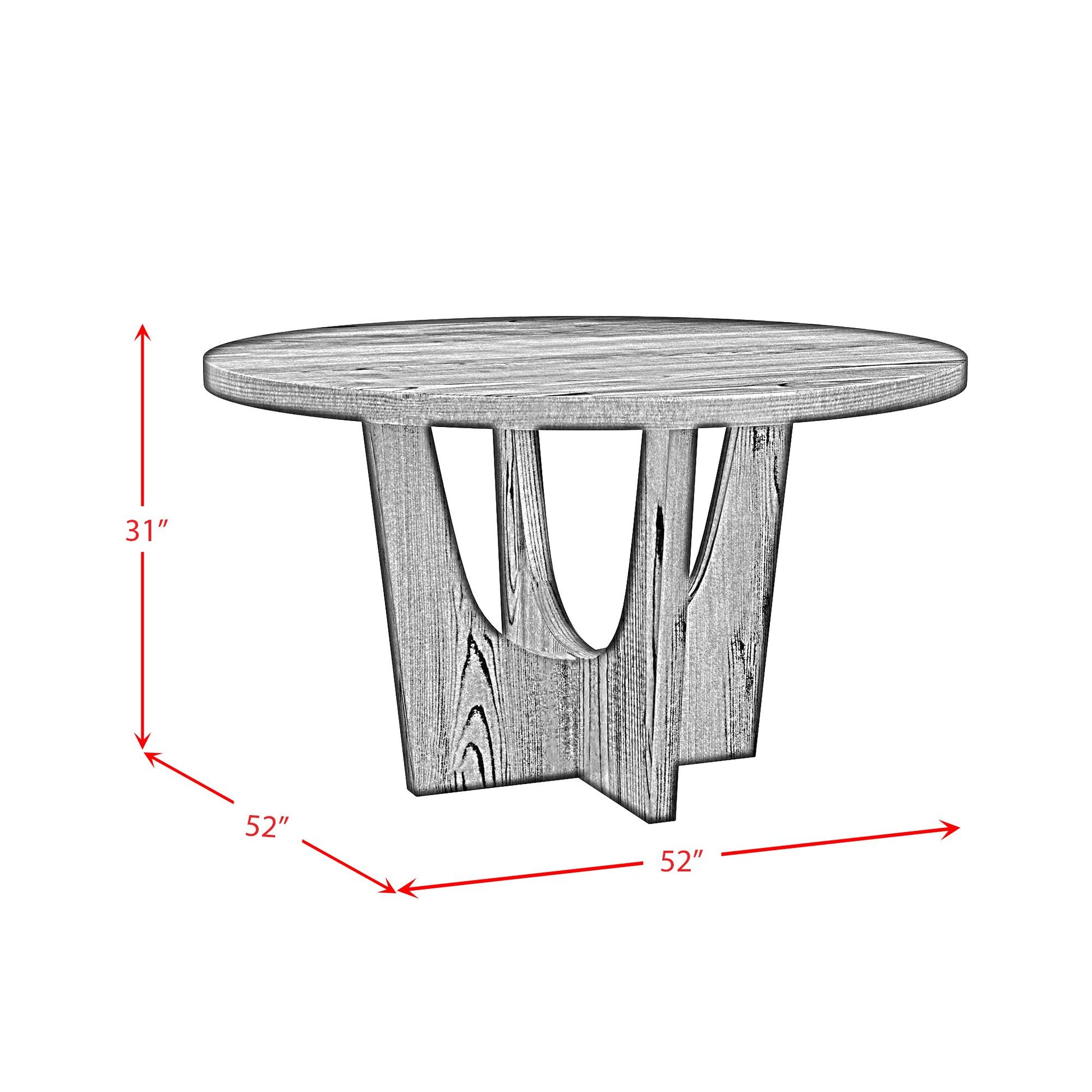 Elements International Oregon D-17380-8-DT1 Round Dining Table IMAGE 7