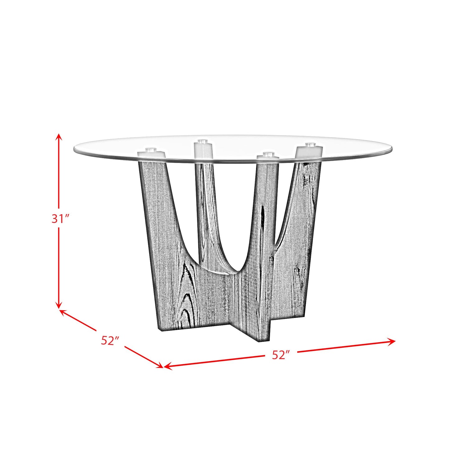  Elements International Oregon D-17380-8-DT3 Round Dining Table IMAGE 8