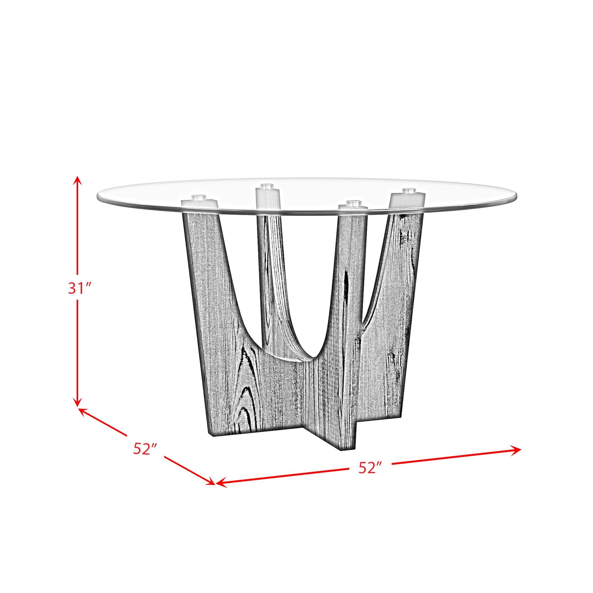 Elements International Oregon D-17380-8-DT3 Round Dining Table IMAGE 8