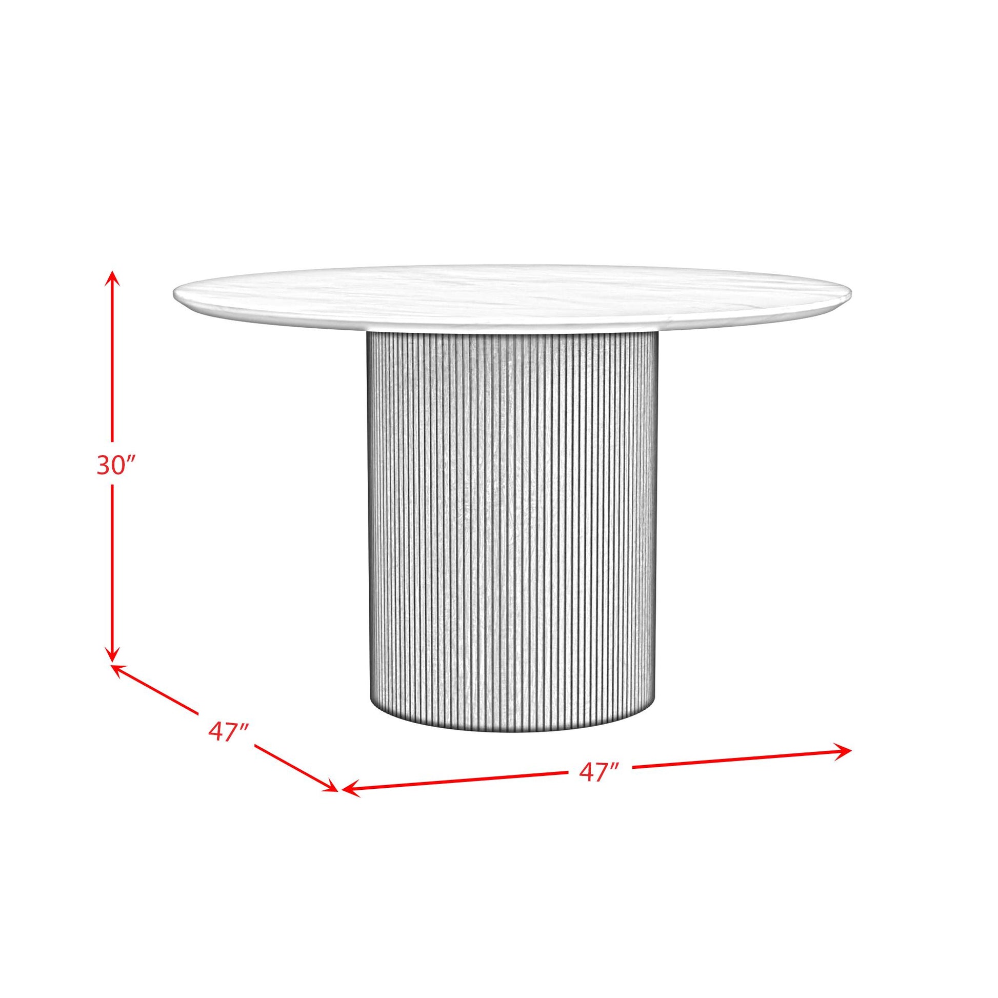  Elements International Sylvie D-16000-6-RDT Round Dining Table IMAGE 8
