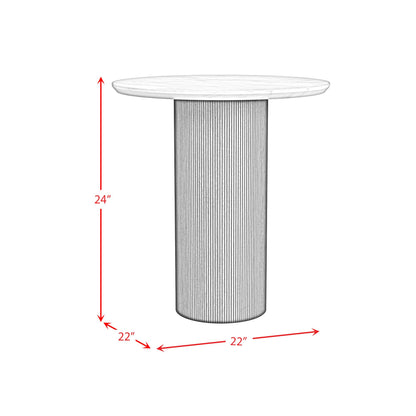  Elements International Sylvie T-16000-5-RET Round End Table IMAGE 8