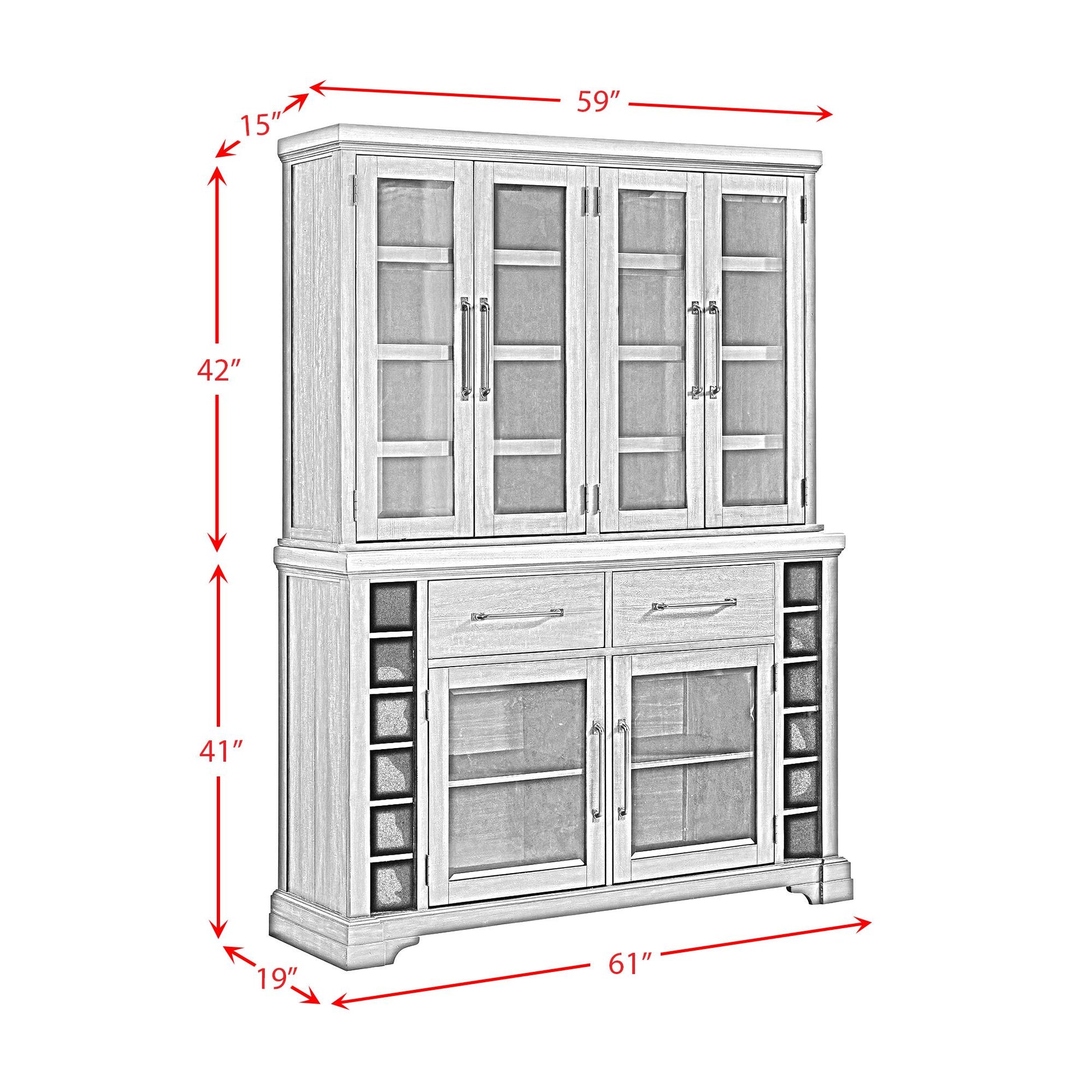  Elements International Montrose D-16670-8-SVHT Server And Hutch IMAGE 15