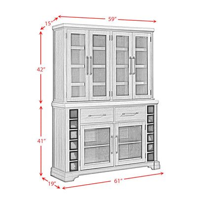  Elements International Montrose D-16670-8-SVHT Server And Hutch IMAGE 15