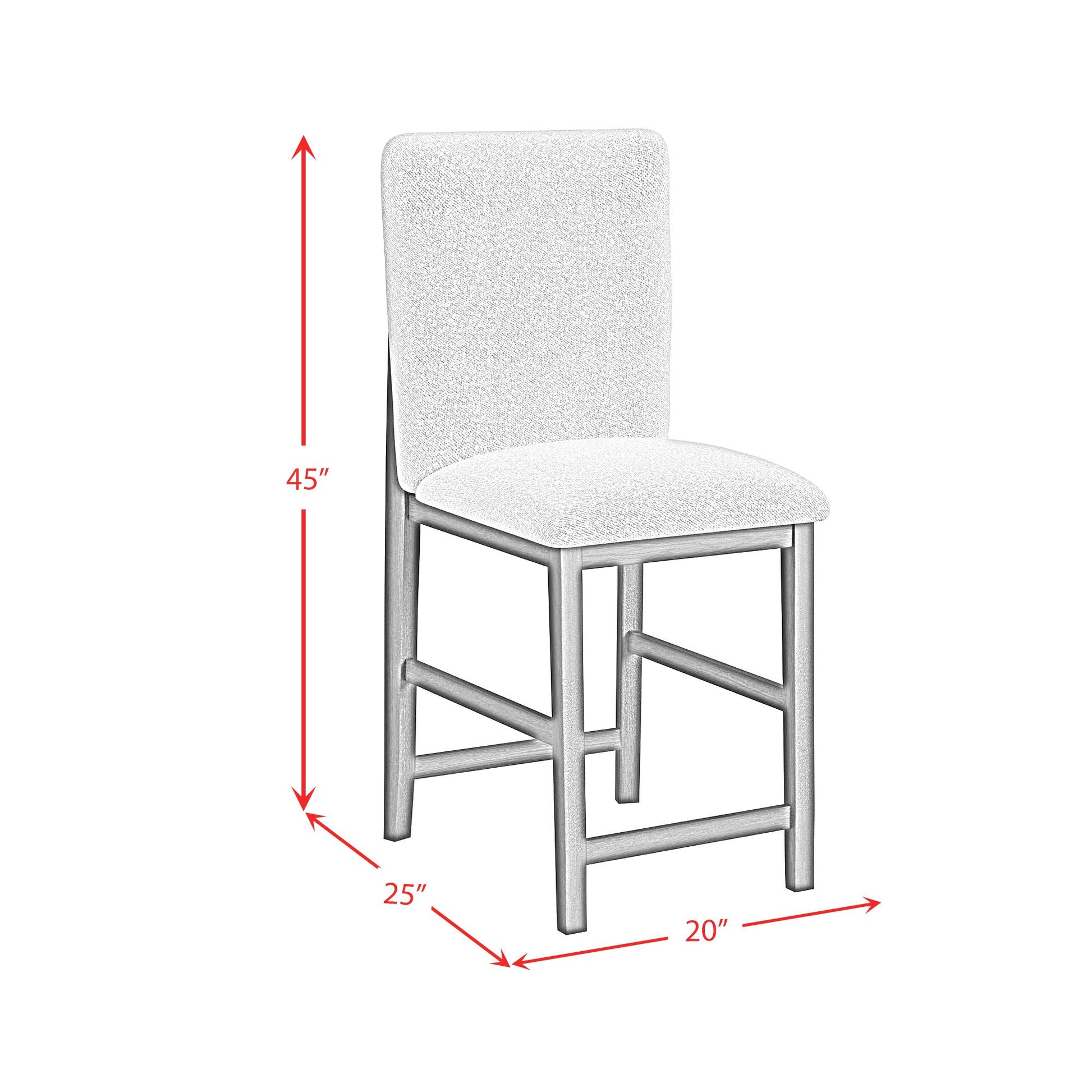  Elements International Portland D-1710-8-BST1 Square Back Barstool IMAGE 9