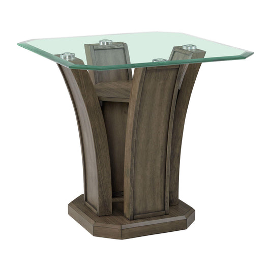  Elements International Dapper TPR350ET Square End Table IMAGE 1