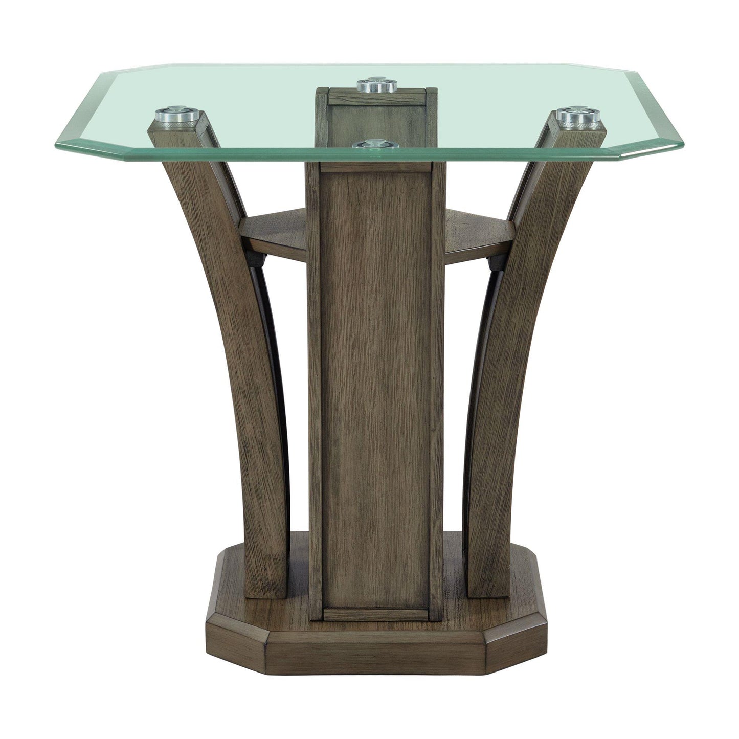 Elements International Dapper TPR350ET Square End Table IMAGE 2